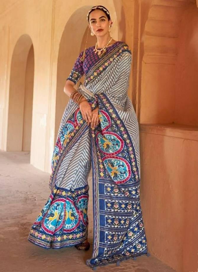 Suwarna Rewaa New Latest Designer Printed Patola Silk Saree Collection